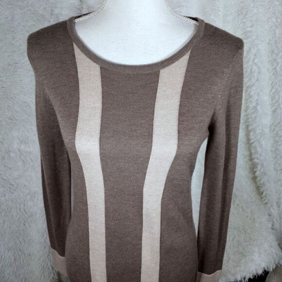 PREMISE WOMEN'S SWEATER DRESS SZ.XS BEIGE TAUPE LONG SLEEVE CASHMERE BLEND EUC - Picture 3 of 9